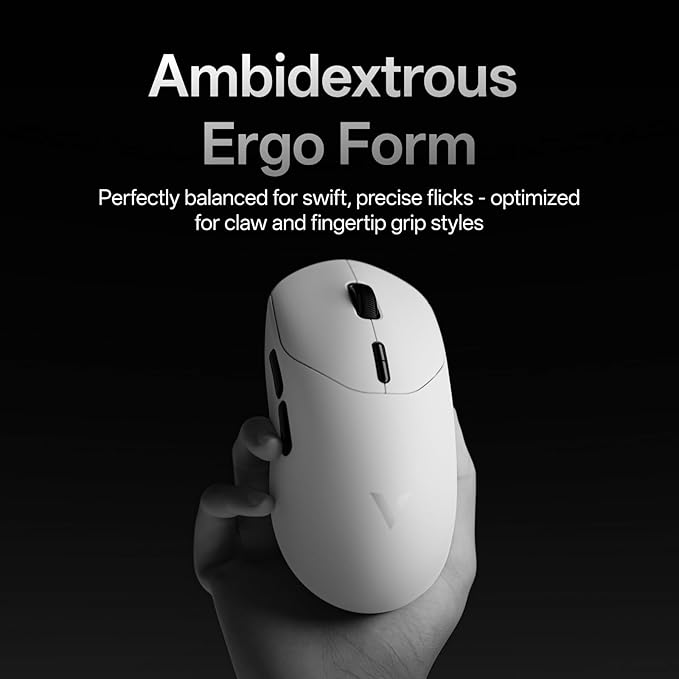 Rapoo VT2 Wireless Gaming Mouse True 8K Wireless Polling Rate 53g Lightweight Up to 750 Hr Battery Nordic nRF54L15 MCU 100-Million Mechanical Switch 10 Programmable Buttons Macro Enabled