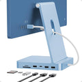 USB C HUB for iMac 24 inch 2021/2023/2024 PULWTOP USB Hub Adapter iMac Accessories for iMac M1/M3/M4 with USB C 10Gbps 3*USB A SD/TF Docking Station Support Expand M.2 SSD (Not Included)Blue