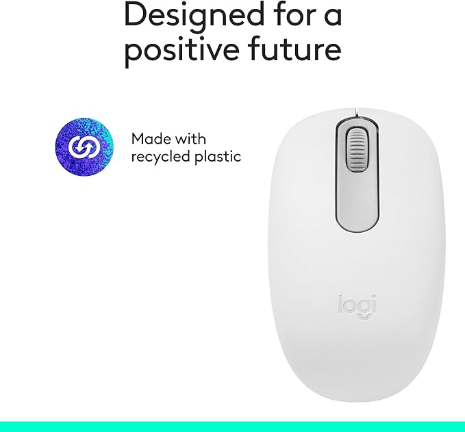 Logitech M196 Bluetooth Wireless MouseCompact and Portable Mouse for LaptopsTablets and More12-Month BatterySmooth TrackingCompatible with PC and Mac Windows and macOS - Off White Pack of 4