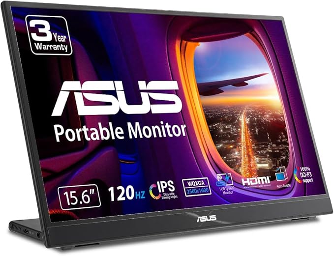 ASUS 16 Portable Monitor - WQXGA 120Hz IPS USB-C/HDMI DisplayHDRTM 400