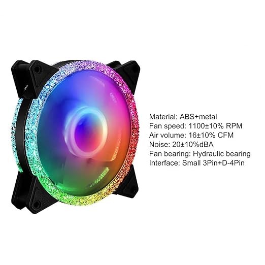 Pro PC Case Fan RGB 120mm Aura SYNC 5V/3pin Quiet CPU Cooler Sets 6 Pin Radiator Adjust Color &amp Speed