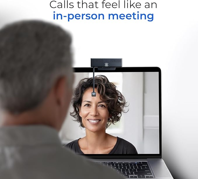 ProMini 4K HD Eye Contact Webcam for Laptops and Small Screens with Noise Cancelling Mics USB Computer Camera for Mac &amp PC Works with Zoom Teams Meet Streaming and Video Calls
