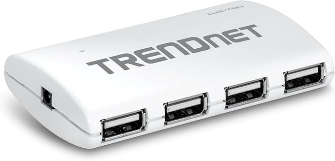 TRENDnet 7-Port USB 2.0 Hub TU2-700 7 x USB 2.0 Ports Backwards Compatible with USB 1.1 Compatible with Windows and macOS NDAA Compliant