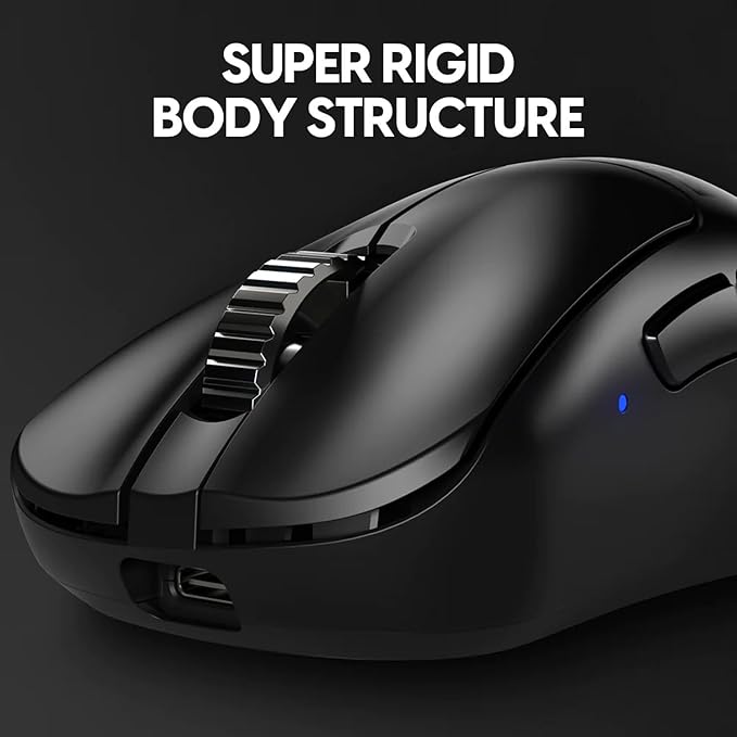 Pulsar Gaming Gears - Xlite V3 ES Wireless Gaming Mouse Ergonomic Optical Switch OLED Display Driverless PAW3395 Sensor 100H Battery 4K dongle Included (Medium Black) (Renewed)