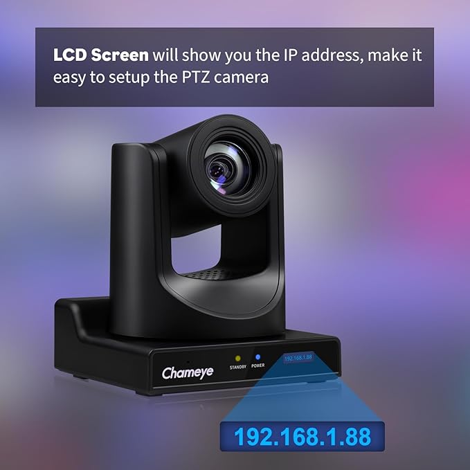 Chameye PTZ Camera 20x Optical Zoom AI Auto Tracking HDMI PTZ Camera Bundle with PTZ Controller for Church Worship Education Events C720+E300