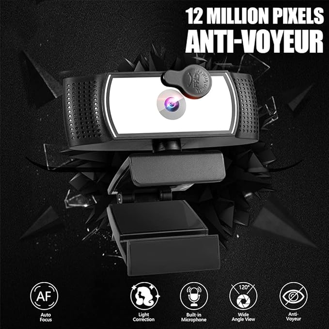 PC Webcam 4K Autofocus Web Mini Camera Laptop Tripod Cam Microphone Video Confe
