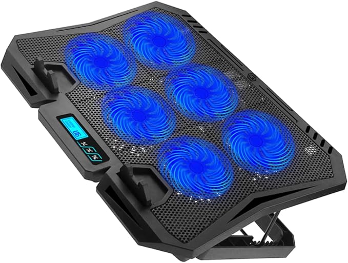 Tofficu Laptop Cooling Pad Quiet Fans Height Stand for Laptops Portable Cooling Riser for Travel and Home Use Efficient Heat Dissipation and Noise