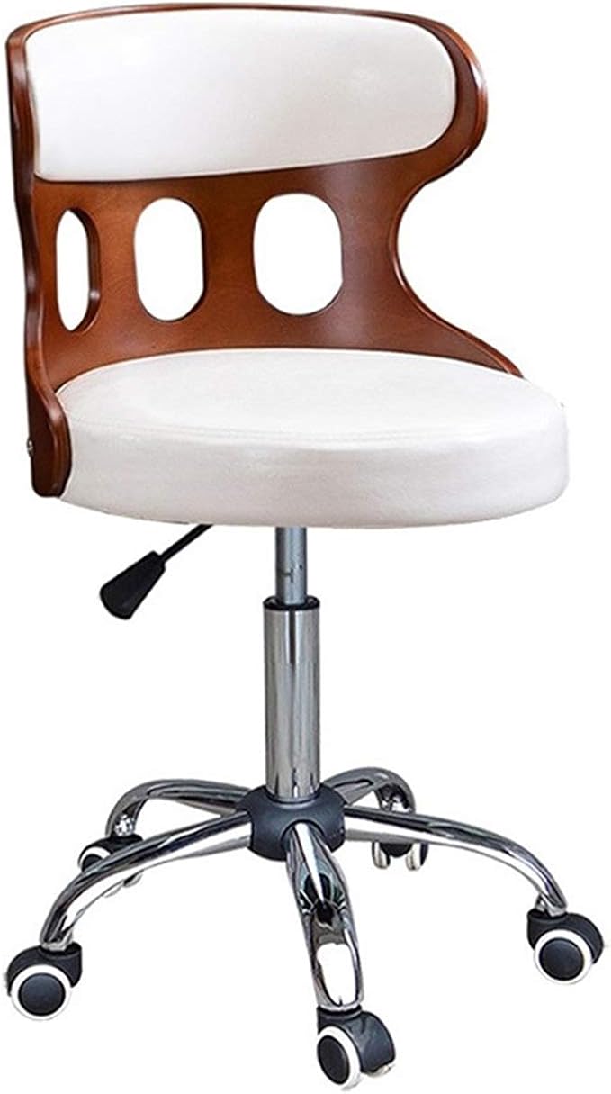 Mlaea Comfy Swivel Task Chair TV Station Lounge Laboratory Chair with Back Support Gaming Club Bar Chair Adjustable Height 40 * 44-54CM(Color:#4)