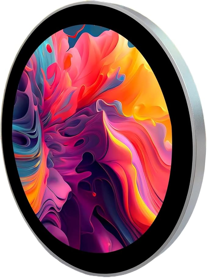 VSDISPLAY 5 Inch Round Touch Display Monitor 1080x1080 Resolution 400Nits IPS LCD Screen Supports Mini H Video Input