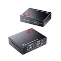AV Access USB Extender Over Cat5e/6 196ft/60M 4 USB 2.0 Ports Plug and Play No Driver Supports All Operating System Two Webcams Work Synchronously Keyboard and Mouse Over Ethernet