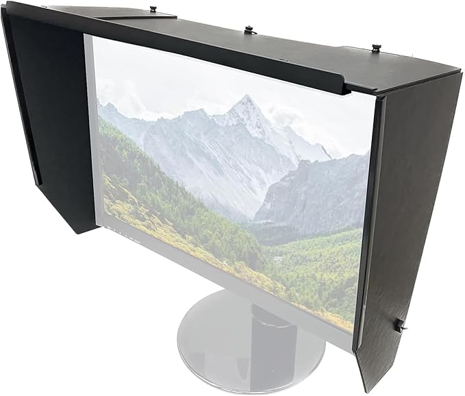 Monitor Hood Desktop Computer Sunshade Portable LCD LED Video Monitor Hood Sunhood 16-26 Inch Adjustable and Privacy Protection Blocks Ambient Stray Light for Computer Office Work