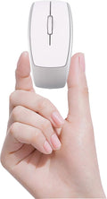 Bluetooth Mouse Rechargeable Portable Mini Computer Mice with TF Card Reader 3 Adjustable DPI Optical Lightweight Silent Wireless Mouse for Laptop Tablet Cell Phone Windows Mac OS Android iOS Silver