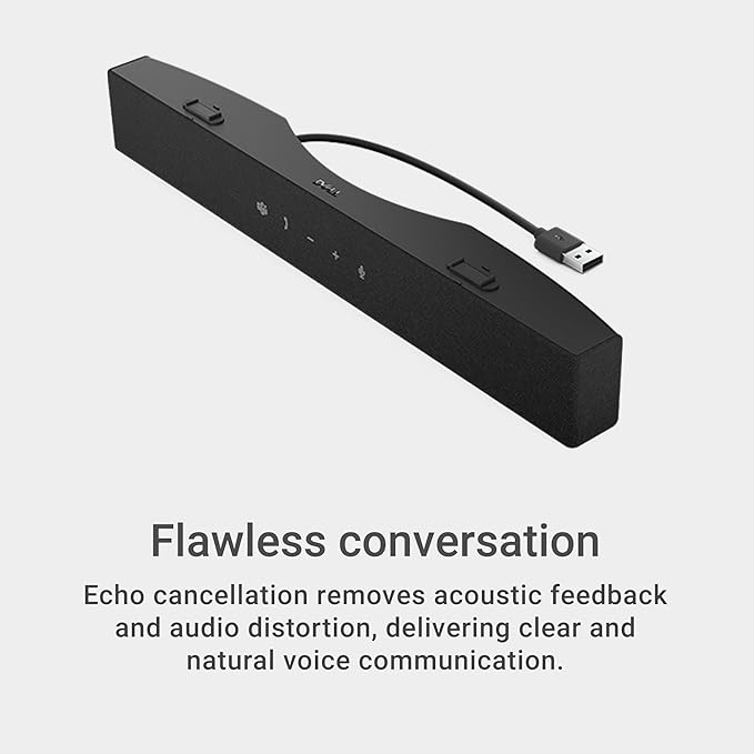 Dell Pro Premium Conferencing Soundbar - SB725 - Controls End/Call/Volume Down/Volume Up/MS Teams LED Status Indicator Wired AI-Based Noise Cancellation Superior Audio Experience