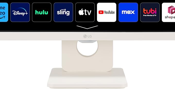 LG 27U511SA-W 27-Inch Smart Full HD (1920 x 1080) IPS Computer Monitor 100Hz Built-in Speaker Airplay Bluetooth Screen Share Flicker Safe Reader Mode Remote Control HDMI Tilt Stand White