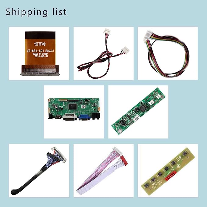VSDISPLAY DVI VGA Audio Controller Board for 23 LTM230HT05 27 LTM270HT03 1920X1080 LCD Screen