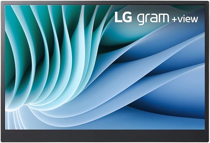 LG 16 Gram +View Portable Monitor with USB Type-C DCI-P3 99% (Typ.) Automatic Rotation Bidirectional Supported Book Cover