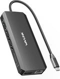 WAVLINK USB C Docking Station Dual Monitor USB Hub Laptop Triple Display USB C to 2 HDMIDisplayPort PD Charging Ethernet 5 USB SD/TF Read Audio for MacBook Dell HP Lenovo Surface Black