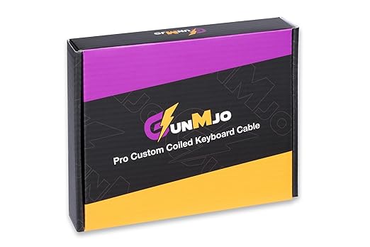GUNMJO Pro Custom Coiled USB C Cable for Gaming Keyboard Double-Sleeved Mechanical Keyboard Cable with Detachable Metal Aviator 1.5M USB-C to USB-A Red Color