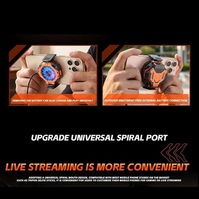 P80 Phone Cooler Semiconductor AI Smart Temperature Control with Triple Frosting ModesFast Cooling for Gaming Effectively Solves Lag and Frame Drop Issues Fits Most TripodSelfie StickPhone Holder