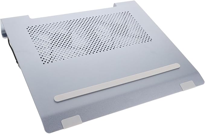Mikikit Notebook Cooler USB Fans PC Cooler Tabletop Fan Laptop Lap Cooler Laptop Stand Holder Laptop Cooling Pad Aluminum Alloy Grey Laptop Cooler Stand Laptop Cooler with LED Fan Air Base