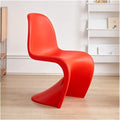 Adjustable Office Computer Chair with Armrest Home Dining Chairs Stackable Plastic Backrest Chair(Red)