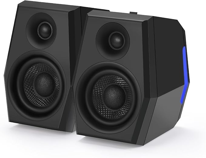 Sanyun SW209 36W Immersive Gaming Speakers with DSP 3 Sound Modes 24bit USB DAC &amp Bluetooth 5.2 2.0 RGB PC Multimedia Speakers for Desktop Monitor Laptop (Game/Movie/Music Black)