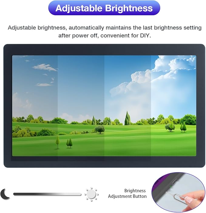 7 Inches USB C Mini Monitor 1024x600 IPS LCD Display Type C Secondary Screen for PC Laptop Windows