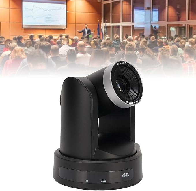 Diyeeni 12X Optical Zoom PTZ Camera HDMI IP USB 3.0 4K 30fps for Video Conference Business Meeting Live Streaming Online Learn AI Auto Tracking Support up to 128G (US Plug)
