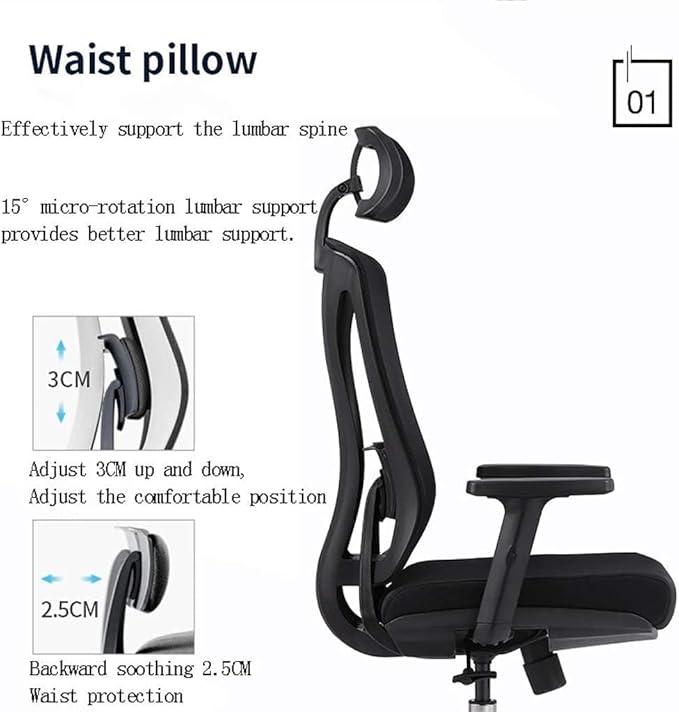 Ergonomic Computer Chair Home Swivel Chair Waist Support Chair Office Chair Gaming Chair(Color:Default)