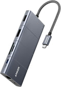 Anker USB C Hub 11-in-1 Docking Station with 4K@60Hz HDMI and DP 85W Power Delivery USB-C&amp3 USB-A Data Ports 1 Gbps Ethernet 3.5mm Audio microSD and SD Card Reader