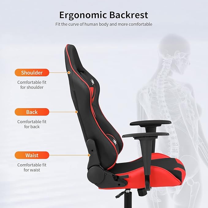 Silla Gamer Chair - Adults &amp Kids PC Gaming Recliner with Headrest &amp Lumbar Support