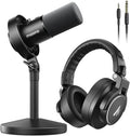 MAONO USB XLR Dynamic Microphone Studio Headphone Bundlefor Studio Recording Streaming Content Creation(PD300XT+MH700)