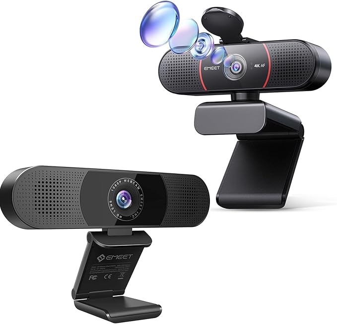 EMEET C960 4K and C980 1080P Webcam for PC