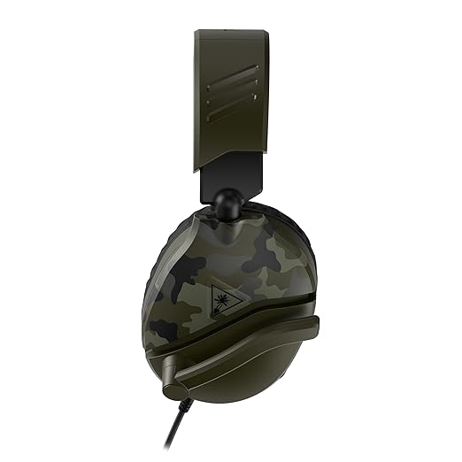 Turtle Beach Recon 70 Multiplatform Gaming Headset for Xbox Series X|S Xbox One PS5 PS4 PC &amp Mobile w/ 3.5mm Wired Connection - Flip-to-Mute Mic 40mm Speakers Lightweight Design Green Camo