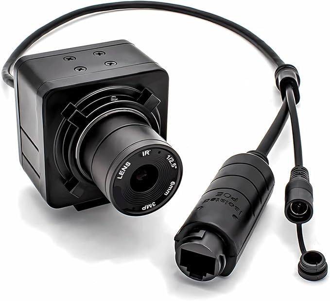 4K 8MP Surveillance IP Camera POE48V Digital Live Stream MINI Metal Box Fixed Lens Security Industrial Webcam