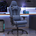 Big and Tall Gaming Chair Home Office Desk Chair PU Leather Accent Vanity Chair for Living Room Swivel Adjustable Task Chair for Gaming Room