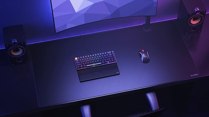 GLORIOUS 3XL Extended Gaming Mouse Mat/Pad - Large Wide (3XL Extended) Black Cloth Mousepad Stitched Edges | 24x48 (G-3XL)