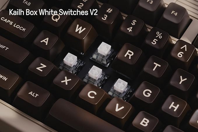 8Bitdo 87 Keys Retro Mechanical Keyboard Bluetooth/2.4G/USB-C Hot Swappable Gaming Keyboard with Dual Super Programmable Buttons and Super Stick Volume knob for Windows and Android - C64 Edition
