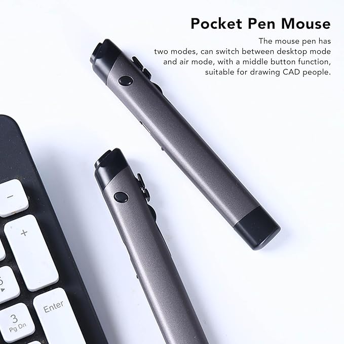 FOSA Wireless Optical Mouse Pen 2.4GHz USB Input Mouse Rechargeable Ergonomic Design 2 Modes for Notebook Desktop 1200 DPI 4 Button