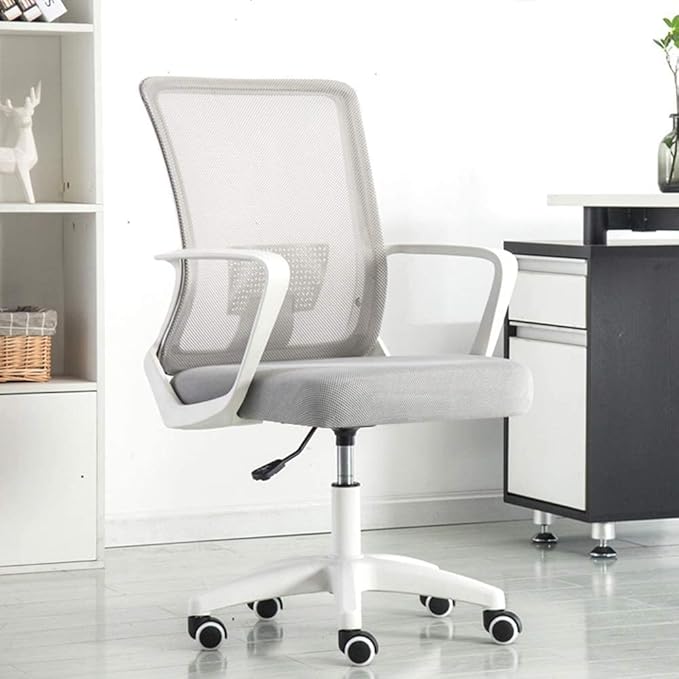 Office Chair Ergonomic Gaming Chair Office Chair Office Chair Waist Support Mesh Computer Chair Armrest Game Seat Lift Swivel Chair Chair (Color : Gray) Needed