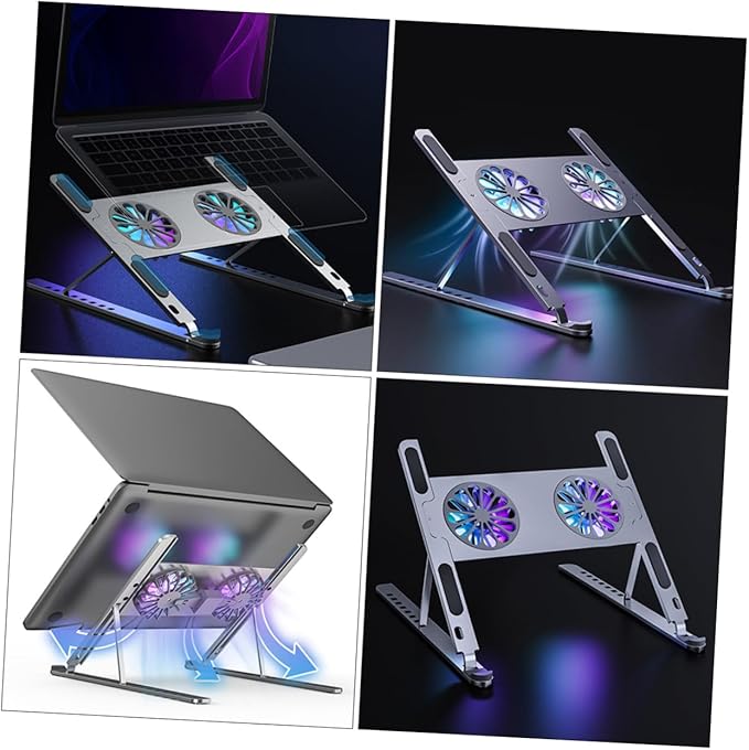Laptop Ventilated Support Anodized Aluminum Alloy Cooling Bracket Cooling Fan