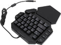Vikye One Handed Gaming Keyboard 35 Keys Blue Switch RGB Mechanical Gaming Keyboard with RGB Backlight for PC Gamer Vikyea21uoki3pt