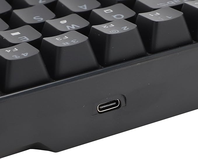 ZJchao Mechanical Gaming Keyboard Wired 68 Keys Blue Switch Pluggable Shaft with Backlit V800 Gaming Keyboard Ice Blue Light for OS X Users