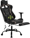 Gaming Chair with Massage &amp Footrest - Ergonomic Racing Office Chair for Adults Women Gamers - Adjustable Reclining PC Gaming and Home Office Desk Chair with Lumbar Support Camo
