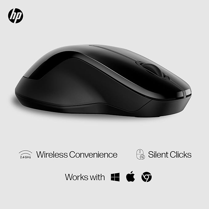 HP 250 Dual Mouse - for Computer or Laptop - Multi-OS &amp Device Compatibility Dual-Mode 2.4 GHZ or Bluetooth Connectivity - Multi-Surface Technology - 1-Year Battery Life - Ambidextrous