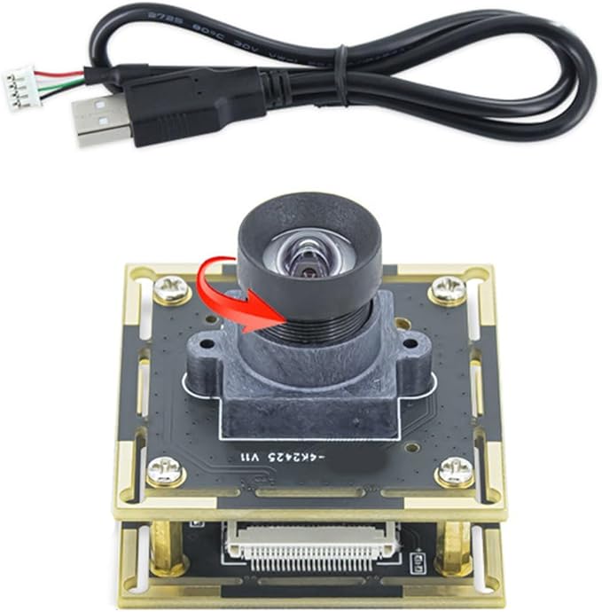 Distortionless 100° Distortionless Autofocus USB Camera Module 8MP 4K Resolution Industrial Machine Viewing
