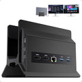 USB C Laptop Docking Station Dual Monitor 11 in 1 Vertical Dock with 2 HDMI 4K 3 USB A/C 10Gbps 2USB-A 5Gbps USB A 2.0 Ethernet Docking Station Stand for Type-C Laptops - Black
