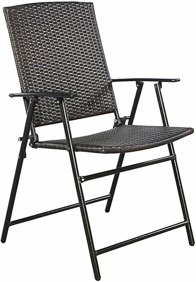 Office Chair Gaming Chair Computer Chair 4 Piece Brown Folding Chair Furniture Outdoor Indoor Camping Garden Pool