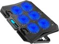 Laptop Cooling Stand 15.6-inch Quiet Air Cooler with Adjustable Speed Blue LED Fans for Gaming and Office Use Portable Laptop Cooler Pad with Ergonomic Fan Holder