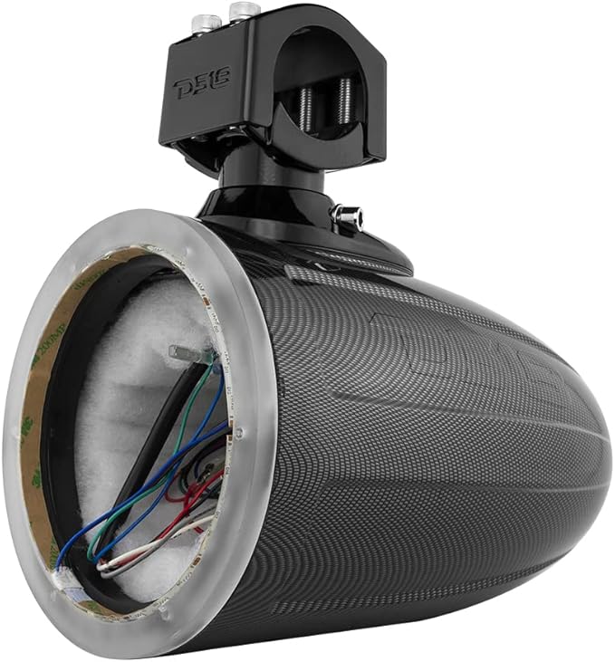 DS18 CF-X6TP.NS 6.5 Marine Tower with Integrated RGB LED Lights No Speakers Black Carbon Fiber (Single)